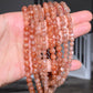 High Quality Sunstone  healing crystal，with rainbow inside bead bracelet necklace 5mm,7mm,8mm,10mm