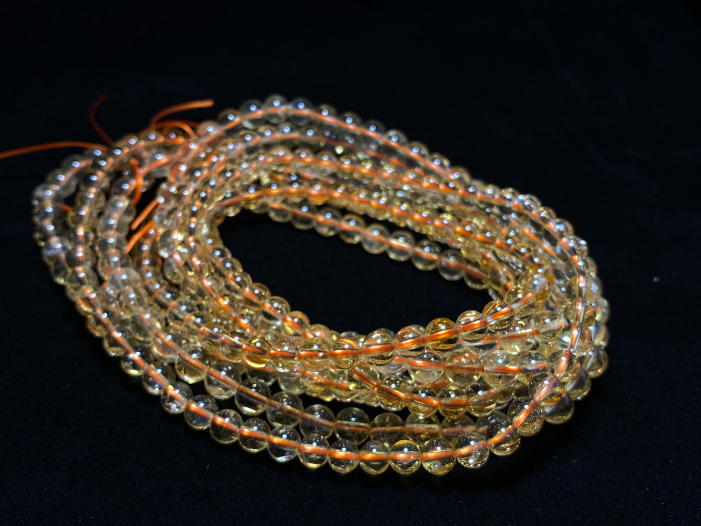 AAAA Grade Natural yellow to gold Citrine round success and wealth bead Bracelet 5mm+ 6mm+,gift for her,handmade bracelet