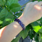 Natural Amethyst oval diamond cut brillian shin Purple Crystal Bracelet bangle bracelet bead
