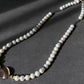 Almost Round Natural Pearls with Black mother of pearls Vintage Multiple Use Choker Necklace