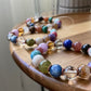 ALL in One Tsavorite,chalcopyrite in quartz，Blonde crystal，Purple Lithium，Larimar，Rhodonite，blue needle