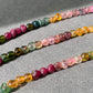 Rare Find High Grade  color standard irregular nuggets watermelon Rainbow Tourmaline Bead Bracelet 6mm,sterling silver,gift for herm