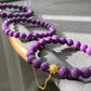 7MM,8MM,10MM AAAA+ Natural Purple Mica,Phosphosiderite Beaded Bracelet Deep Purple