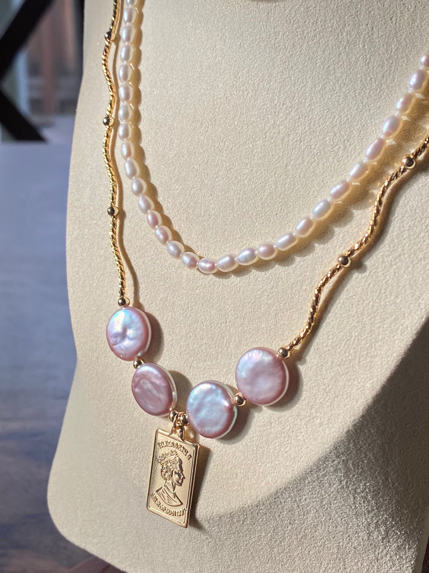 Natural Freshwater super shinning Purple Pink Baroque Pearls Mid-century  Queen Pendants Necklace,gift for her,gift for Princess