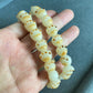 Hand Sculp Barbecue/BBQ  pink purple Cat Paw Natural white Bodhi root polished Bead Bracelet 12mm+