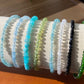 $20 FOR 2 Natural Gemstone Faceted, Blue Apatite,Aquamarine,prehnite,white crystal, Black spinel, Diopside Bracelet, Bridesmaid Gifts