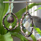 Beautiful Shin Mother of Pearls Black and White,Lucky Four leaf clover Drop Earring