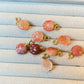 natural raw yanyuan agate Hand Carved cat paw,kitten paw bracelet charm necklack charm