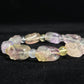 Natual cuty fluorite hand Sculpture  crystal shoes shape bead bracelet