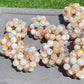 AAAA Clear colorful  Grade Nature Sakura Agate cherry blossom flower agate braided massage ball pendant,gift for her