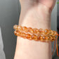 High Grade Natural pyramid Citrine Micro Faceted dark Yellow gold bead bracelet super shinning 8mm 9mm