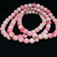 pink queen conch shell round long bead bracelet necklace