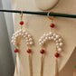 Natural Freshwater pearls Traditional chinese Opera Daomadan Head shape dangle drop earring,handmade earring, gift for her