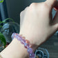 Natural Grade Light Purple，Gradient Lavender Purple Amethyst Round Bead Bracelet，meditation  jewelry