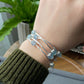 Natural Aquamarine gemstone 4 Layers design multiple gemstone you can pick Round bracelet Necklace