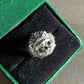 Natural Green Emerald Sterling Silver American Indian Lion Head Adjustable Ring,gift for her, gift for him