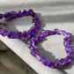 Rare Natural Hight Grade Dark Purple Amethyst,Deep purple Irregular Nugget Bead Bracelet