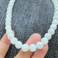 Make Friend Price Authentic  Natural Hetian White Jade Round bead White Nephrite Nacklace 10mm Best Gift for her,gift for Mom