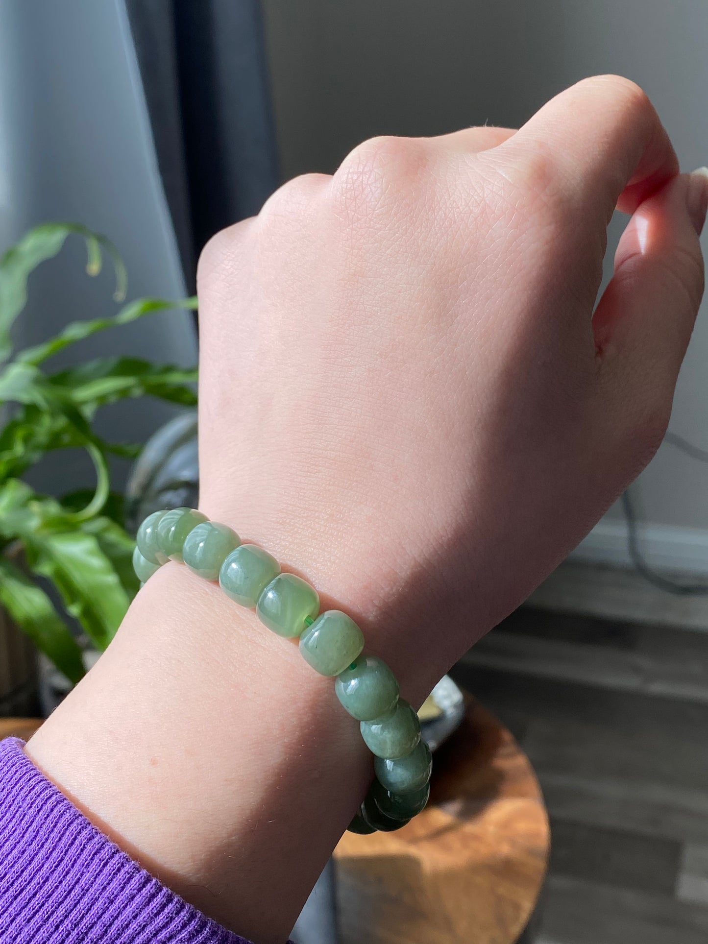 AAA  Natural BIYU Hetian Jade square bead Nephrite bead Bracelet Best Gift for her,gift for Mom