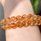 High Grade Natural pyramid Citrine Micro Faceted dark Yellow gold bead bracelet super shinning 8mm 9mm