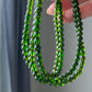AAAAA Rare Genuine Natural High grade clear Green Diopside Chrome pefect round bead bracelet