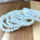 Original Mother of pearls perfect round Vintage bead bracelet Necklace 6mm