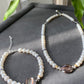Almost Round Natural Pearls with Black mother of pearls Vintage Multiple Use Choker Necklace