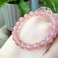 AAAA Grade Natural Rainbow Flash Strawberry Quartz with full seed Gemstone Healing Bracelet 7mm,8mm,10mm,11mm,18mm