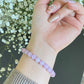 AAAA grade Lavender Lithium kunzite stone Quartz Purple Crystal Smooth Round cat eye fire Beads bracelet，handmade bracelet 7mm