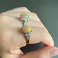 Natural Yellow Orange Colorful Fire illuminate Oval set on S925 Statement Ring,gift for her, holiday gift