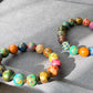 Museum of Art China lacquer Coated on black ebony and mother of pearl Bead Bracelet 12mm+，gift for her, gift for mom,gift for wife