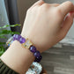Natural Amethyst design with butterfly handmade bracelet,custom bracelet，gift for her