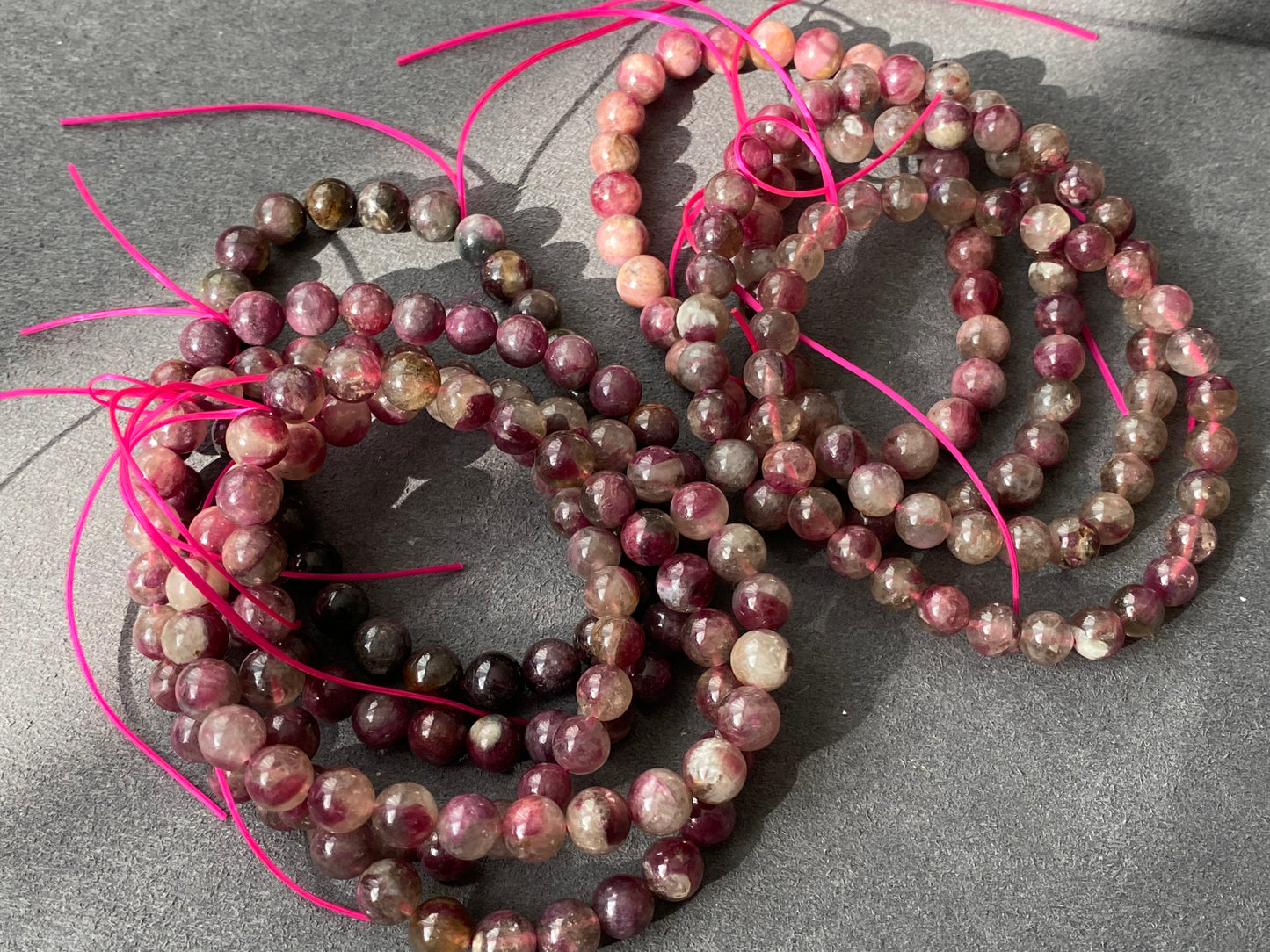 Natural Ruby Red Tourmaline, Pink Tourmaline 6mm-7mm Beaded Bracelet,wholesale price