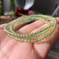 Natural Faceted super High Grade Moonstone,Prehnite Triple Wrap Bracelet,Long Choker Necklace 3mm