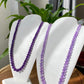 Natural Deep purple ,Light purple Amethyst smoothie round carefully hand pick design Necklace
