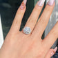 5 carat certificated D color excellent moissanite stone round brilliant cut sterling silver ring