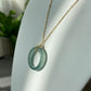 Hight Grade Natural Guatemala Jadeite Jade Donut,Ring Pendant Necklace,Valentine's Day