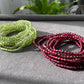 3mm+ Natural Faceted diamond Cut Gemstone,Prehnite,Garnet,super shinning Fire illuminate,Triple Wrap Bracelet,Long necklace