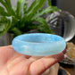 AAAAAA Grade Clear Blue sky cloud Surround Natural Aquamarine Bangle Gemstone Bracelet  56.8mm BA8354
