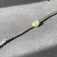 Super shinning Natural Shinning Green Blue fire Opal Oval Shape Moon and Sun Sterling silver bracelet, gift for her,anniversary gift