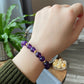 Natural Amethyst design with  Lily of the Valley handmade bracelet,custom bracelet，gift for her