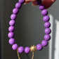 7MM,8MM,10MM AAAA+ Natural Purple Mica,Phosphosiderite Beaded Bracelet Deep Purple