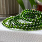 AAAAA Rare Genuine Natural High grade clear Green Diopside Chrome pefect round bead bracelet