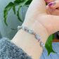 Certificated 0.5ct  Moissanite chain Sterling silver bracelet,wedding chain bracelet, gift for her