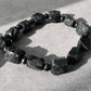 Natural Raw Protection Black Tourmaline Crystals,Meditation Stones,Yoga Crystals Raw Healing Stones Bead Bracelet