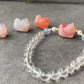 Natural Yanyuan Agate Cute Cat,white Crystal,Aquamarine,fresh Water Pearl Bracelet, gift for her, Valentine's Day Gift