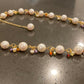 Natural Freshwater Pearl White round 8-9MM Baroque Pearls with rainbow colorful facted Crystal 14K gold Necklace