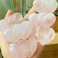 AA high quality Nature Raw Rose quartz puffy heart shape crystal ornament home decoration