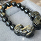 High Rare Grade Natural Golden Obsidian with Hand Craved Pixiu,Brave Troops Charm Bead bracelet, gift for him