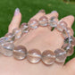 AAAA+ Natural super clear Rutilated Quartz，silky Rutilated smooth round bead bracelet gift for her, gift for mom